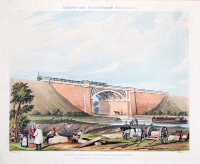 Brug over het Kanaal bij Kings-Langley, 1837 door Thomas Talbot Bury